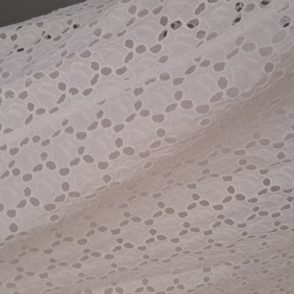 Polo Ralph Lauren White Cotton Eyelet Maxi Dress with ruffled neckline sz8 EUC - Picture 9 of 12